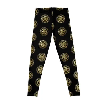 Золотая мандала сакральной геометрии Шри Янтры, эзотерический символ защиты, кельтские леггинсы, спортивные штаны, женские леггинсы 2