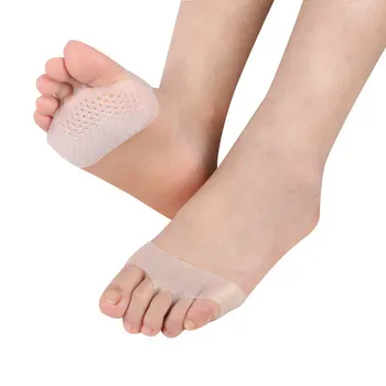 силиконовые плюсневые подушечки 2шт, разделитель пальцев ног, обезболивающие Эластичные подушечки для ног, ортопедические стельки для массажа ног, носки для передней части стопы 2