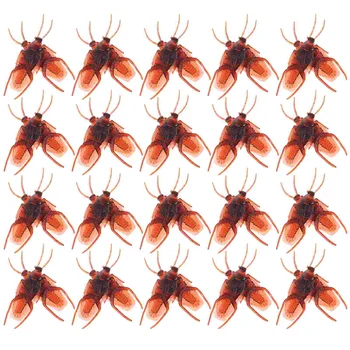 100шт поддельных тараканов розыгрыш Новинка Пластиковые жуки-тараканы Выглядят настоящими для Хэллоуина 1