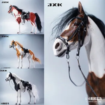 В наличии JXK JXK094 1/6 Масштабная Модель Животного Американский Цветок Лошадь с Упряжью Куклы Сцена Реквизит Статический для 12 