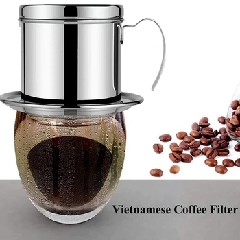Вьетнамский кофейный фильтр MLGB, Портативный пресс для приготовления кофе, Многоразовый заварочный аппарат Phin, Ситечко, кофейник, Капельная кофеварка, Ручная кофеварка 2