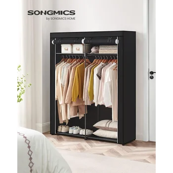 Шкаф SONGMICS Closet, Портативный Шкаф для Спальни, Вешалка для Одежды с Нетканым Тканевым Чехлом, Органайзер Для хранения одежды, 1