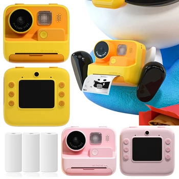 Детская камера Мгновенная печать 2,0 дюймовый IPS экран HD 1080P Селфи видеокамера с термопринтерной бумагой для девочек и мальчиков в возрасте от 3 до 12 лет 1