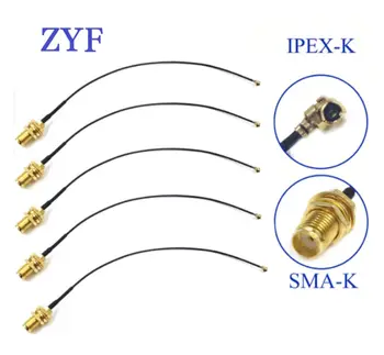 5шт Соединительный кабель SMA с разъемом uFL/u.FL/IPX/IPEX UFL с разъемом SMA RG1.13 Антенна RF Кабель в сборе RP-SMA-K 1