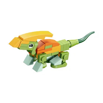 Креативная экспертная модель динозавра Тираннозавр Рекс, строительные блоки, кирпичи 12 в 1, развивающие игрушки, подарки для мальчиков и девочек 2