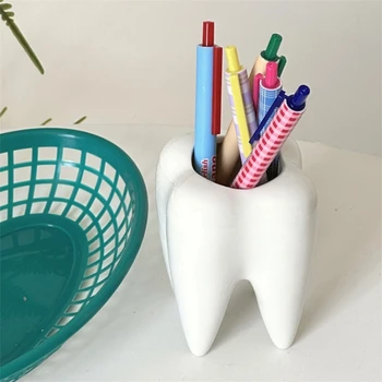 Керамическая ручка в форме зуба, держатель для карандаша, контейнер для хранения в стоматологии, стол, принадлежности для творческой клиники для детей 1