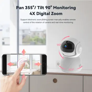 5G 2.4G Двухдиапазонная WiFi Камера 1080P Беспроводная С Автоматическим Отслеживанием PTZ Радионяня Камера Alexa Google YIIOT Security Private Mode Cam 2