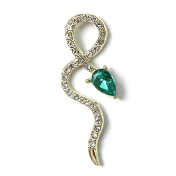 A0ND 3D ювелирные украшения для ногтей в виде змеи из сплава с плоской спинкой и бриллиантами, блестящий декор для ногтей 2