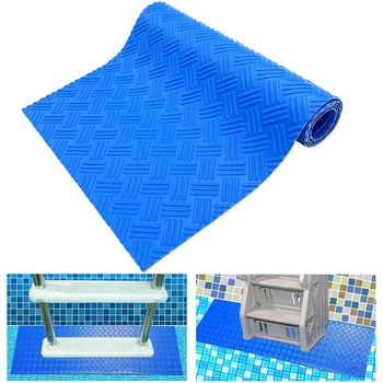 Синий коврик для лестницы в бассейн, нескользящая текстура, защитный коврик для плавания, противоскользящий коврик, коврик для лестницы 1