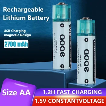 Аккумуляторная батарея типа АА 1,5 В, 2700 мАч, мышь USB типа АА, маленький вентилятор, литиевая батарея, аккумулятор для электрических игрушек 1