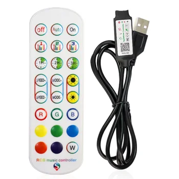 Контроллер световой ленты USB 5V Совместим с RGB5050 RGB 2835 Music Sync Bluetooth Control Led Strip Controller 1