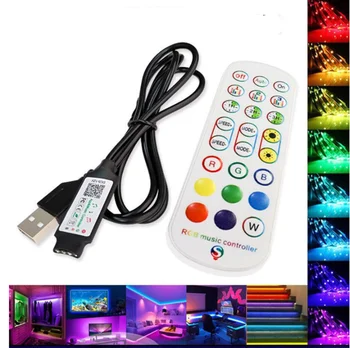 Контроллер световой ленты USB 5V Совместим с RGB5050 RGB 2835 Music Sync Bluetooth Control Led Strip Controller 2