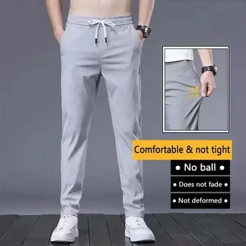 Брюки с полной аппликацией, летний цвет 2023, Весенние мужские модные прямые брюки, повседневные однотонные брюки с карманами для работы 2