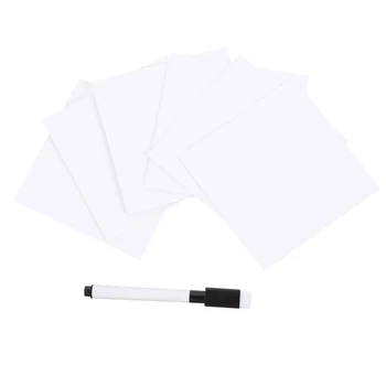 Легко используемые пустые наклейки Заметки на белой доске, съемный стираемый клей, наноклей сухого стирания 1