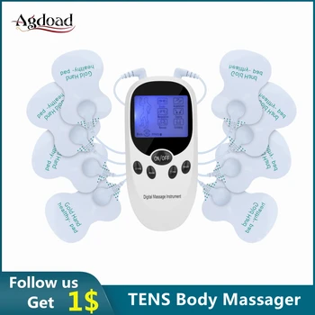 6 режимов TENS массажер физиотерапевтический цифровой электрический EMS стимуляция мышц Импульсный баночный выскабливающий электроэстимулятор 1