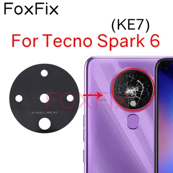 Стеклянный объектив задней камеры заднего вида для замены Tecno Spark 6 KE7 на клейкую наклейку 1