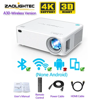 Проектор ZAOLIGHTEC A30 Full HD 1080P 5G WiFi Bluetooth С поддержкой масштабирования 4K 9500 Люмен Для домашнего кинотеатра на открытом воздухе 1