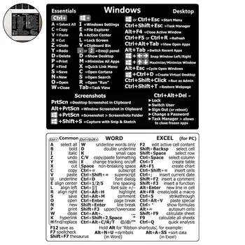 Наклейка с сочетанием клавиш Windows Reference, Клейкая Прозрачная наклейка для рабочего стола ноутбука Для Macbook, Ярлык Windows PC H2Z0 2
