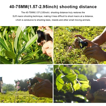 Универсальные линзы для камеры телефона с 10-кратным увеличением и множественным покрытием 75-мм макрообъектив с зажимом для фотосъемки смартфонов 2