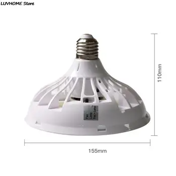 Универсальный 2-в-1 AC 220V E27 12W Светодиодный Светильник E27 Потолочный Вентилятор со Светодиодной Лампочкой для Домашнего Офиса Ночного Рынка Книжного Зала 2