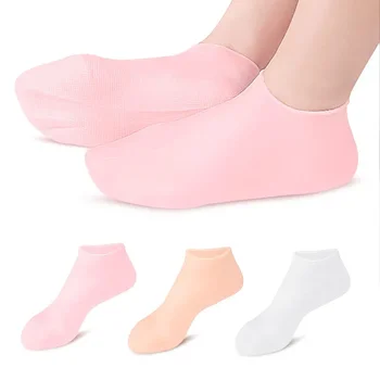 1 пара Носков для ухода за ногами Спа-домашнего использования Новые Силиконовые Увлажняющие Гелевые Носки для ухода за пятками с защитой от трещин