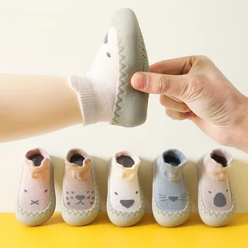 Детская Обувь Для ходьбы от 0 до 3 лет, Удобные Нескользящие Детские Носки Для Пола, Детская Обувь На Резиновой Подошве 1