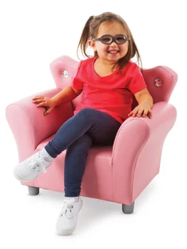 L Детское кресло-коронка со спинкой из искусственной кожи (детская мебель, детские сиденья, диваны) 2