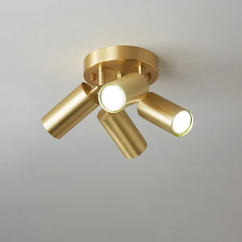 Современный минималистичный светодиодный потолочный светильник роскошный скандинавский золотой регулируемый прожектор для прохода в коридоре потолочные светильники для поверхностного монтажа 1