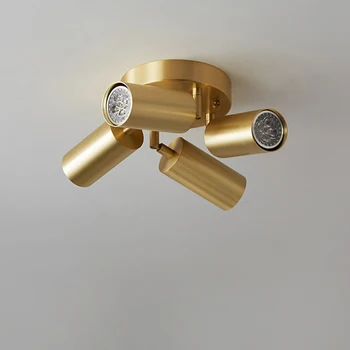 Современный минималистичный светодиодный потолочный светильник роскошный скандинавский золотой регулируемый прожектор для прохода в коридоре потолочные светильники для поверхностного монтажа 2