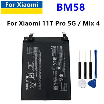 BM58 Для Xiaomi 11T Pro 5G Mix 4 Mix4 Аккумуляторная Батарея BM58 Для Мобильного телефона Встроенный Li-lon Batteria 5000 мАч Запасная Часть 1
