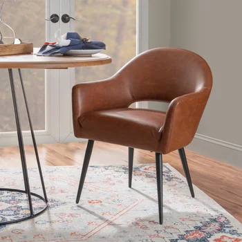 Обеденный стул Sadler, обитый коричневой Тканью, с ножками цвета Эспрессо 1