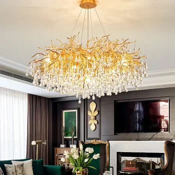 Современные роскошные Хрустальные люстры maison margiela Water Drop Подвесной светильник для гостиной спальни отеля Виллы внутреннего декора Fixt 2