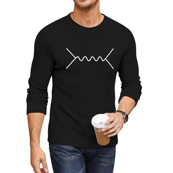 Новая диаграмма Фейнмана - Белая Длинная футболка, футболки оверсайз, милая одежда, мужская футболка 1