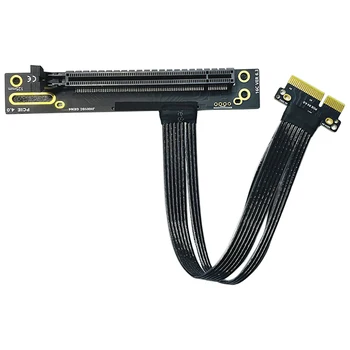Удлинитель PCI-E 4.0 от 4X до X4 16X Удлинитель PCI Express Gen4 PCIe X4 Гибкий посеребренный шнур для адаптера GPU SSD 1