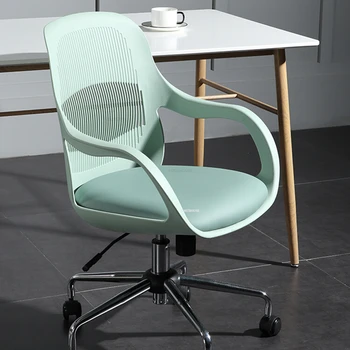 Современное компьютерное кресло со спинкой, простое домашнее подъемное кресло, Офисное Вращающееся игровое кресло, Скандинавская офисная мебель, Пластиковые офисные стулья 2