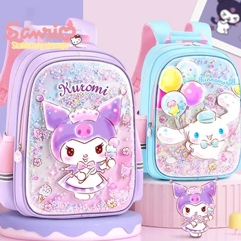 Sanrio Hello Kitty Cinnamoroll My Melody Kuromi Милый детский рюкзак с рисунком аниме Каваи, кожаная мини-школьная сумка с рождественскими подарками 1