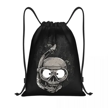 Рюкзак для подводного плавания с черепом Дайвера на шнурке, спортивная спортивная сумка для женщин, мужской тренировочный рюкзак 1