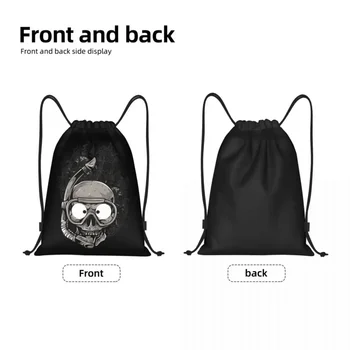 Рюкзак для подводного плавания с черепом Дайвера на шнурке, спортивная спортивная сумка для женщин, мужской тренировочный рюкзак 2