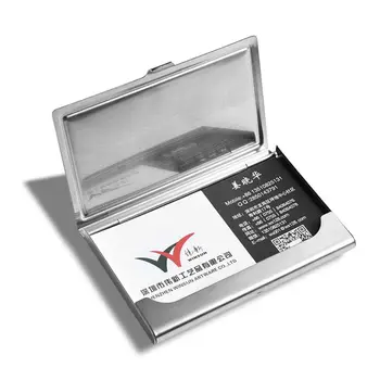 Карманный футляр для визитных карточек из нержавеющей стали и металла, удостоверение личности, Кредитный бумажник серебристого цвета Ja11 21, Челнок 2