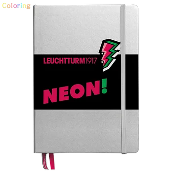 Leuchtturm1917 Специальное издание Neon! Записная книжка в твердом переплете формата А5 среднего размера в горошек неоново-зеленого цвета. 251 Пронумерованная страница. Канцелярские принадлежности 2