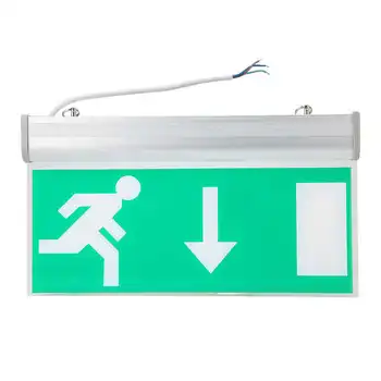 Светодиодный Свет Знака Аварийного Выхода Прочная Индикаторная Лампа Эвакуации Безопасности 110-220 В для Супермаркета, Гостиницы, Больницы, Библиотеки 1