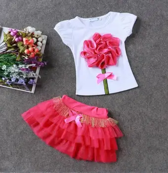 Детская одежда Детская кружевная юбка-пачка одежда с большим цветком для ребенка от 1 до 5 лет 1
