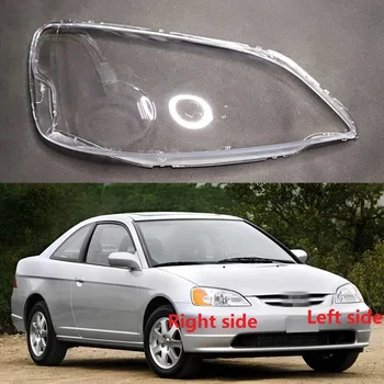 Корпус линзы передней фары Стеклянная крышка фары Прозрачный абажур Заменяет оригинальный абажур для Honda Civic 2001 2002 2003 гг. 1