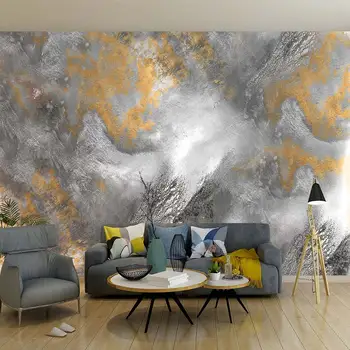 Роскошный абстрактный камень мрамор Современный, скандинавский, европейский стиль 3D гостиная Спальня Пользовательские самоклеящиеся обои фреска 1