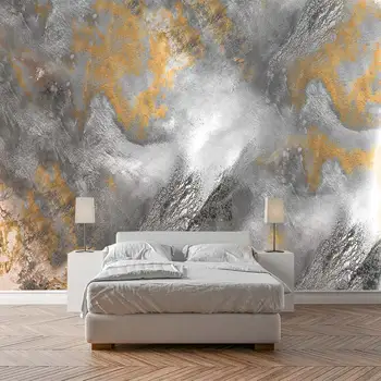 Роскошный абстрактный камень мрамор Современный, скандинавский, европейский стиль 3D гостиная Спальня Пользовательские самоклеящиеся обои фреска 2