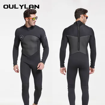 Мужской водолазный костюм 1,5 мм, неопреновый гидрокостюм, теплый зимний костюм для подводного плавания, полный комплект снаряжения для плавания, серфинга, каякинга. 1