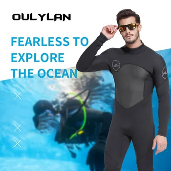 Мужской водолазный костюм 1,5 мм, неопреновый гидрокостюм, теплый зимний костюм для подводного плавания, полный комплект снаряжения для плавания, серфинга, каякинга. 2