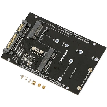 M.2 NGFF MSATA SSD до 2,5 дюймов SATA 6,0 Гбит/с Поддержка карты адаптера-конвертера 2 в 1 для ПК Схема жесткого диска ноутбука 2