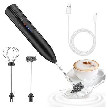 Электрическая палочка для вспенивания молока, USB Перезаряжаемый Электрический Вспениватель молока, Для кофе Капучино Латте Горячий Шоколад 1