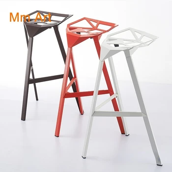 Барный стул Креативный геометрический табурет для ресторана, барный стул для магазина десертов, барный стул для бара 2